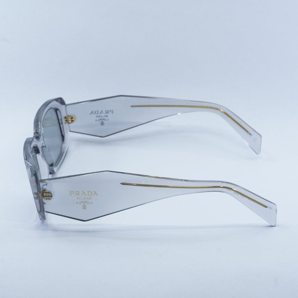 NEW PRADA PR17WS 12R30B TRANSPARENT GREY/LIGHT GREY SUNGLASSES - Picture 5 of 9
